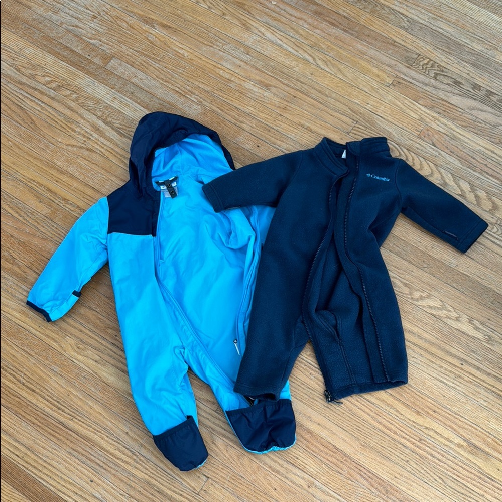 Columbia Baby Snowsuit and Fleece Set - Blue and Black